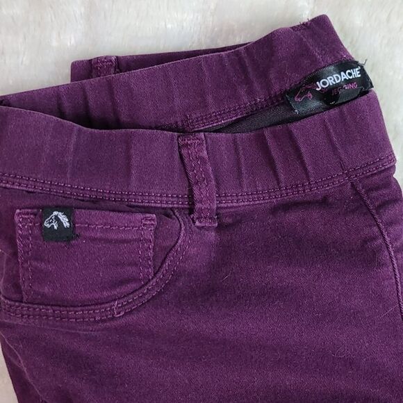 Jordache Purple Jegging Girls XL 14-16 Stretch Denim Legging School Pants - Picture 3 of 7